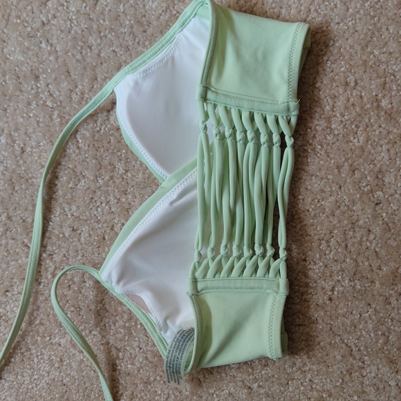 Pink by Victoria's Secret Light Green Bikini Top Size XS - Picture 2 of 4